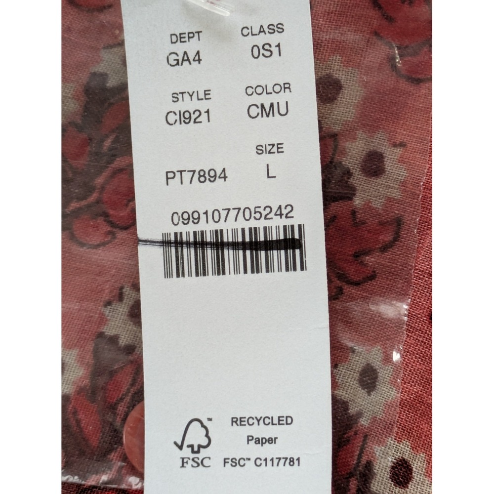 J.‎ Crew Cabana Min Dress in Block Print Ramie Size L Coral Multi NWT $198 CI921 - Picture 7 of 7
